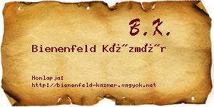 Bienenfeld Kázmér névjegykártya